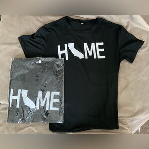 TWO,(2). NWOT CALIFORNIA GRAPHIC, STRETCH BLEND shirts.